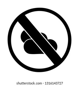 flat symbol of a no sunny spells allowed sign 