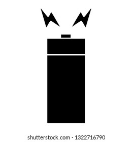 flat symbol of a old battery
