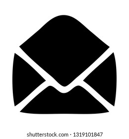 flat symbol of a paper envelope