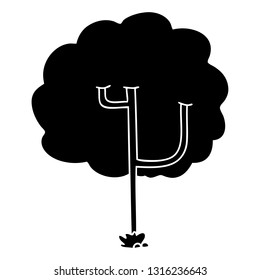 símbolo plano árbol peculiar