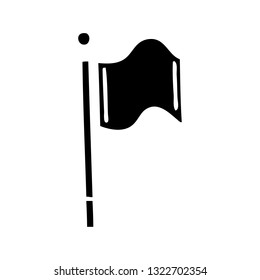 símbolo plano de una bandera roja