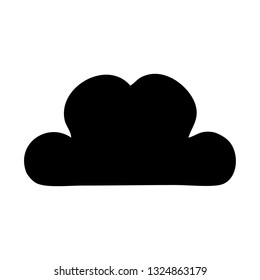 flat symbol of a snow cloud