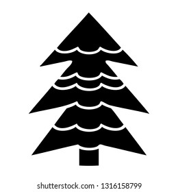flat symbol of a snow covered tree