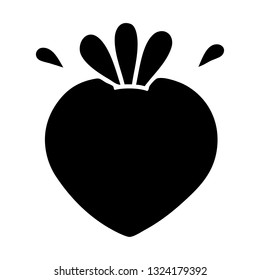 flat symbol of a strawberry