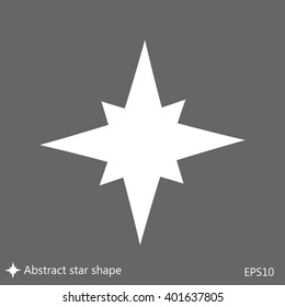 Flat symmetrical star icon. Vector illustration, EPS10. 