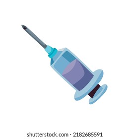 flat syringe design over white