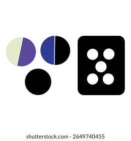 Ícones de seringa plana em preto representando equipamentos médicos para saúde ecológica, consciência da vacina ou conjuntos mínimos de design de saúde.