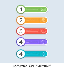 Flat table of contents infographic. - Vector.