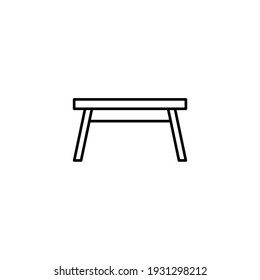 Flat Table Icon Design Illustration