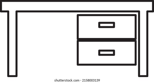 Flat Table Icon Design Illustration line art on white background..eps

