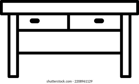 Icono de tabla plana Ilustración en fondo blanco..eps
