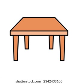 Ilustración de diseño de iconos de tabla plana sobre fondo blanco, EPS 10