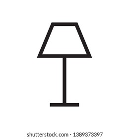 flat table lamp icon symbol sign, vector, eps 10