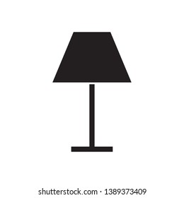 flat table lamp icon symbol sign, vector, eps 10