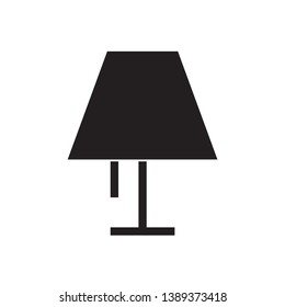 flat table lamp icon symbol sign, vector, eps 10