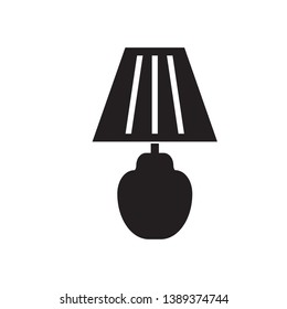 flat table lamp icon symbol sign, vector, eps 10