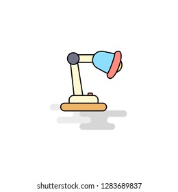 Flat Table lamp  Icon. Vector