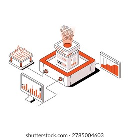 Flat Tableau tool with charts, reports, and business data visualization.