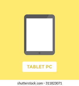 Flat tablet PC icon