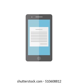 Flat tablet PC on a white background. Vector  isolated.