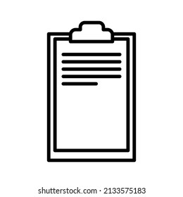 Flat tablet for writing for paper design. Clipboard, checklist, document symbol. Vector illustration. stock image. 