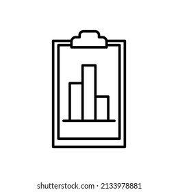 Comprimido plano para escribir para el diseño de papel. Portapapeles, lista de verificación, símbolo de documento. Ilustración vectorial. imagen de stock. 