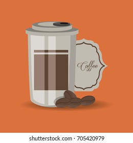 flat take away concept types coffee drinks