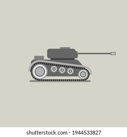 flat tank illustration in vector