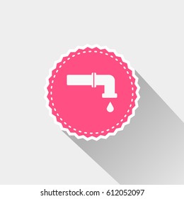 flat tap icon with long shadow