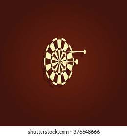 Flat target with dart icon.