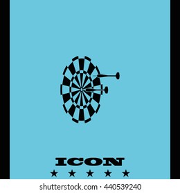 Flat target with dart icon.