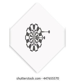 Flat target with dart icon.