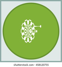 Flat target with dart icon.