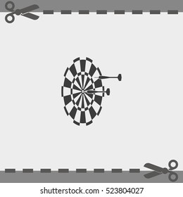 Flat target with dart icon.