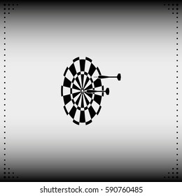 Flat target with dart icon.
