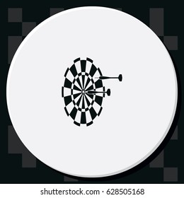 Flat target with dart icon.