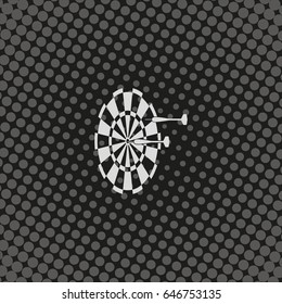 Flat target with dart icon.