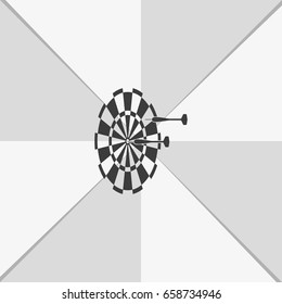 Flat target with dart icon.
