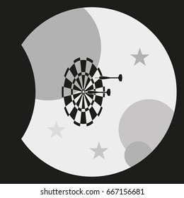 Flat target with dart icon.