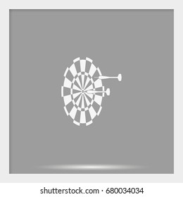 Flat target with dart icon.