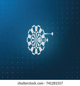 Flat target with dart icon.