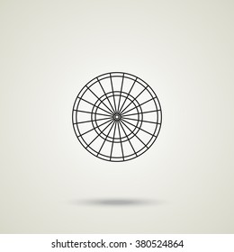 Flat target for darts.