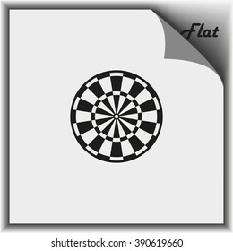 Flat target for darts.