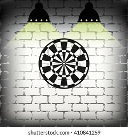 Flat target for darts.