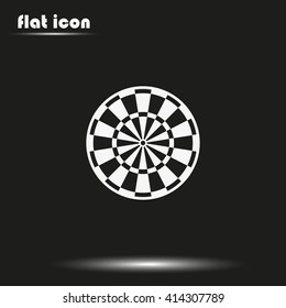 Flat target for darts.