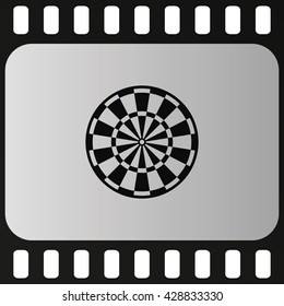 Flat target for darts.