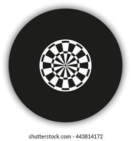 Flat target for darts.