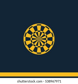 Flat target for darts.