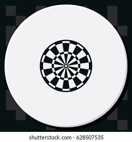 Flat target for darts.