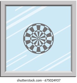 Flat target for darts.